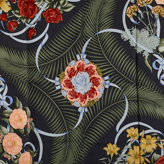 エルメス カレ90 Fleurs de L'Opera オペラの花 スカーフ グレー ピンク マルチカラー シルク レディース HERMES 【中古】