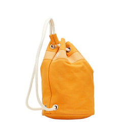エルメス サックマリーン レシーフMM ワンショルダーバッグ オレンジ コットン レディース HERMES 【中古】