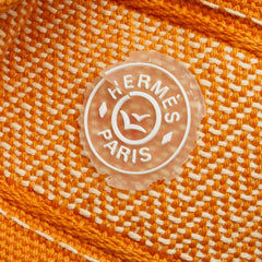 エルメス サックマリーン レシーフMM ワンショルダーバッグ オレンジ コットン レディース HERMES 【中古】