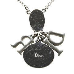 ディオール ロゴ ラインストーン ネックレス シルバー メタル レディース Dior 【中古】