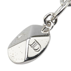 ディオール ロゴ ラインストーン ネックレス シルバー メタル レディース Dior 【中古】