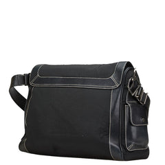 ヴェルサーチェ ショルダーバッグ ブラック レザー ポリエステル レディース VERSACE 【中古】