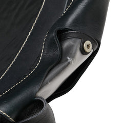 ヴェルサーチェ ショルダーバッグ ブラック レザー ポリエステル レディース VERSACE 【中古】