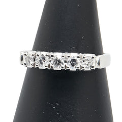 ノーブランド Pt900 プラチナ ダイヤ0.35ct 一文字 リング 指輪 レディース no brand 10.5号 【中古】
