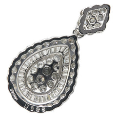 ノーブランド Pt900 プラチナ ダイヤ1.25ct ティアドロップ ペンダントトップ レディース no brand 【中古】