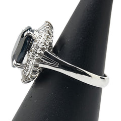 ノーブランド Pt900 プラチナ サファイア7.37ct メレダイヤ0.35ct リング 指輪 レディース no brand 14号 【中古】