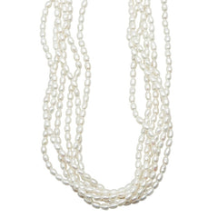 ノーブランド 淡水パール ネックレス ホワイト メタル レディース no brand 【中古】