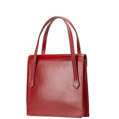 ディオール CDロゴ ハンドバッグ レッド レザー レディース Dior 【中古】