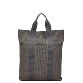 エルメス エールライン カバス ハンドバッグ トートバッグ グレー キャンバス レディース HERMES 【中古】