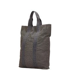 エルメス エールライン カバス ハンドバッグ トートバッグ グレー キャンバス レディース HERMES 【中古】