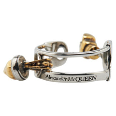 アレキサンダーマックイーン フープ スタッド ピアス シルバー ゴールド メタル レディース Alexander McQueen 【中古】