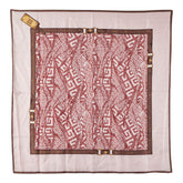 ジバンシー 4Gロゴ スカーフ ピンク ブラウン シルク レディース Givenchy 【中古】