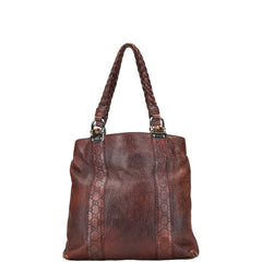 グッチ グッチシマ バンブー トートバッグ ショルダーバッグ 232946 ブラウン レザー キャンバス レディース GUCCI 【中古】