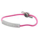 ルイ ヴィトン ブラスレ LVスペース ブレスレット M00282 シルバー ピンク メタル キャンバス レディース LOUIS VUITTON 【中古】