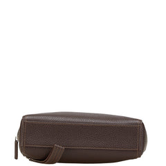 ジバンシー ロゴ セカンドバッグ ブラウン レザー レディース Givenchy 【中古】