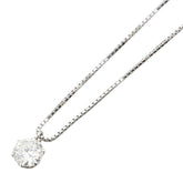 Pt900 プラチナ Pt850 プラチナ ダイヤ0.507ct ベネチアンチェーン ネックレス レディース 【中古】