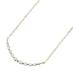 K10YG イエローゴールド ダイヤ ネックレス レディース 【中古】