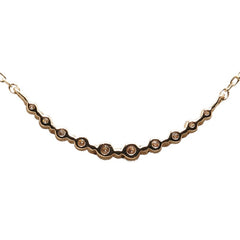 K10YG イエローゴールド ダイヤ ネックレス レディース 【中古】