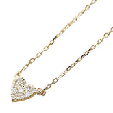 K18YG イエローゴールド ダイヤ0.05ct ハート ネックレス レディース 【中古】
