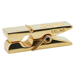 セリーヌ 馬車柄 マネークリップ ゴールド メッキ レディース CELINE 【中古】