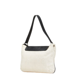 グッチ ワンショルダーバッグ ハンドバッグ 001 4035 001553 アイボリー ブラック キャンバス レザー レディース GUCCI 【中古】