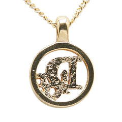 ディオール CDロゴ ネックレス ゴールド メッキ レディース Dior 【中古】