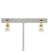 ノーブランド K18YG イエローゴールド アコヤパール7mm ピアス レディース no brand 【中古】