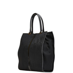 グッチ ジャッキーライン トートバッグ 002 1064 3444 ブラック キャンバス レザー レディース GUCCI 【中古】