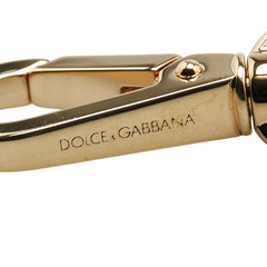 ドルチェアンドガッバーナ キーホルダー キーリング BI1386 イエロー マルチカラー ラバー メッキ レディース DOLCE&GABBANA 【中古】