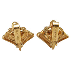 ディオール ラインストーン イヤリング ゴールド メッキ レディース Dior 【中古】