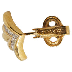 ディオール ラインストーン イヤリング ゴールド メッキ レディース Dior 【中古】