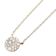 K18YG イエローゴールド ダイヤ0.11ct ネックレス レディース 【中古】