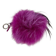 フェンディ バッグバグズ モンスター バッグチャーム キーホルダー パープル マルチカラー ファー レザー レディース FENDI 【中古】