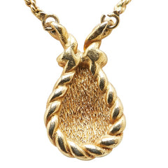 ディオール CDロゴ 縄 ロープ モチーフ ラインストーン ネックレス ゴールド メッキ レディース Dior 【中古】