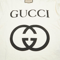 グッチ インターロッキングG Tシャツ サイズ:XS 493117 ベージュ ブラック コットン メンズ GUCCI 【中古】