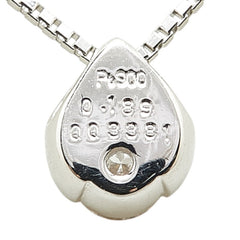 Pt900 プラチナ Pt850 プラチナ ダイヤ0.189ct ベネチアンチェーン ネックレス レディース 【中古】