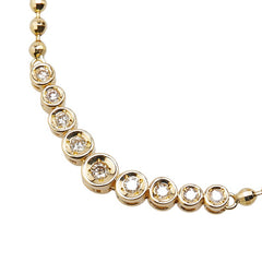 K18YG イエローゴールド ダイヤ0.30ct ブレスレット レディース 【中古】