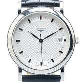 ロンジン クラシック アーネストフランシロン 腕時計 L4.647.4 自動巻き シルバー文字盤 ステンレススチール レザー メンズ LONGINES 【中古】