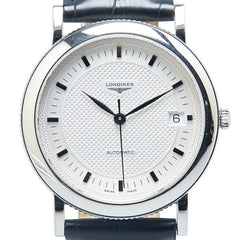 ロンジン クラシック アーネストフランシロン 腕時計 L4.647.4 自動巻き シルバー文字盤 ステンレススチール レザー メンズ LONGINES 【中古】