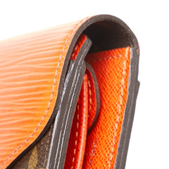 ルイ ヴィトン モノグラム エピ ポルトフォイユ マルリーコンパクト 三つ折り財布 M60495 ピモン ブラウン PVC レザー レディース LOUIS VUITTON 【中古】