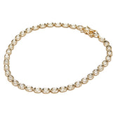 K10YG イエローゴールド ダイヤ1.00ct テニスチェーン ブレスレット レディース 【中古】