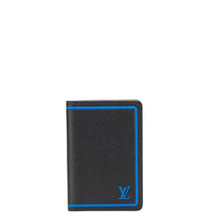 ルイ ヴィトン タイガ オーガナイザー ドゥ ポッシュ カードケース M63329 ノワール ブラック ブルー レザー メンズ LOUIS VUITTON 【中古】