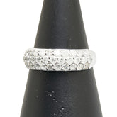 K18WG ホワイトゴールド ダイヤ1.00ct リング 指輪 レディース 12号 【中古】