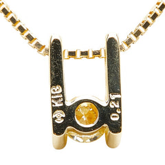 タサキ K18YG イエローゴールド ダイヤ0.21ct ペンダントネックレス レディース TASAKI 【中古】