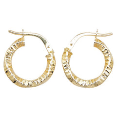 K18YG イエローゴールド フープ ピアス レディース 【中古】