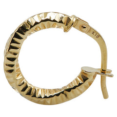 K18YG イエローゴールド フープ ピアス レディース 【中古】