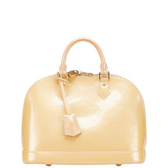 ルイ ヴィトン モノグラム ヴェルニ アルマPM ハンドバッグ M91751 ベージュプードル パテントレザー レディース LOUIS VUITTON 【中古】