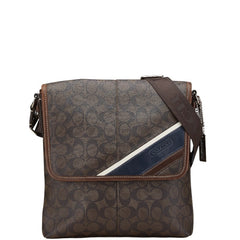 コーチ シグネチャー ショルダーバッグ 70333 ブラウン PVC レザー レディース COACH 【中古】