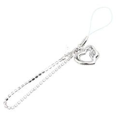 スワロフスキー ハート キーホルダー チャーム ストラップ シルバー クリスタル メタル レディース SWAROVSKI 【中古】