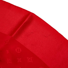 ルイ ヴィトン モノグラム カレ モナコ ショール M72346 レッド シルク レディース LOUIS VUITTON 【中古】